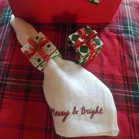 Ribbon Package Napkin Ring/Tag Holder 4pcs - Picture 2 of 6